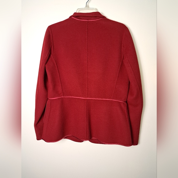 Talbots Wool Blend Single Button Blazer - Satin Trim - Picture 6 of 7